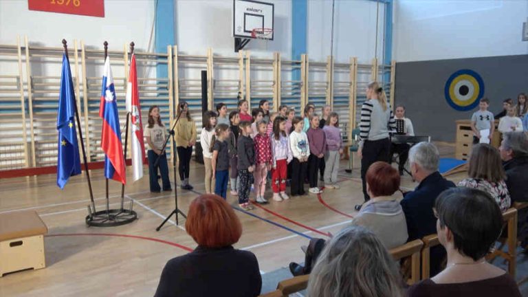 Otvoritev prenovljene telovadnice v OŠ Frana Saleškega Finžgarja v Lescah